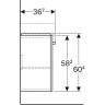 Раковина GEBERIT RENOVA NR.1 COMPRIMO 600х370 мм с тумбой под раковину 550х604х337 мм 226160000+862060000