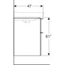 Тумба для комплекта GEBERIT SMYLE SQUARE 500.355.JR.1 118 см пекан