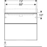 Тумба для комплекта GEBERIT SMYLE SQUARE 500.353.JR.1 75 см пекан