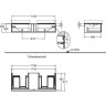 Тумба под двойную раковину GEBERIT ICON 840322000 120 см